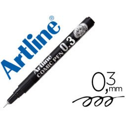 Rotulador artline calibrado micrometrico negro comic pen ek-283 punta poliacetal 0,3 mm resistente al agua