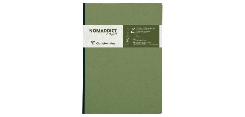 Cuaderno cosido clairefontaine age-bag din a4 96 hojas liso color verde