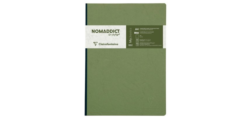 Cuaderno cosido clairefontaine age-bag din a4 96 hojas liso color verde