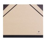 Carpeta de dibujo clairefontaine con gomillas din a4+ kraft marron 260x330 mm