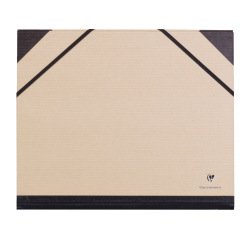 Carpeta de dibujo clairefontaine con gomillas din a4+ kraft marron 260x330 mm