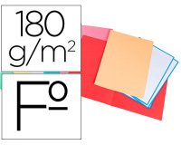 Subcarpeta cartulina liderpapel folio colores surtidos paquete de 25 unidades retractiladas