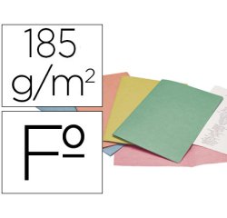 Subcarpeta cartulina liderpapel folio colores surtidos paquete de 25 unidades retractiladas