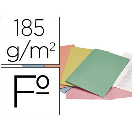 Subcarpeta cartulina liderpapel folio colores surtidos paquete de 25 unidades retractiladas