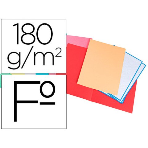Subcarpeta cartulina liderpapel folio colores surtidos paquete de 25 unidades retractiladas
