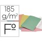 Subcarpeta cartulina liderpapel folio colores surtidos paquete de 25 unidades retractiladas
