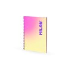 Cuaderno espiral milan coleccion sunset din a4 tapa dura 90 hojas 95 gr cuadricula 5 mm amarillo
