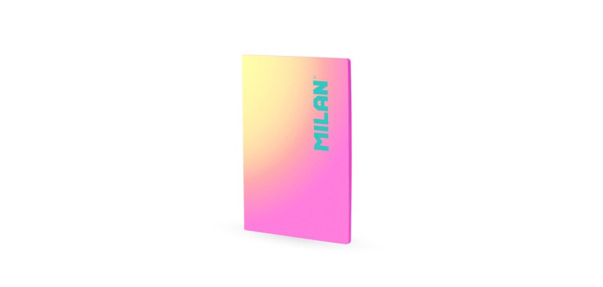 Libreta encolada milan coleccion sunset din a4 48 hojas 95 gr cuadricula 5mm rosa