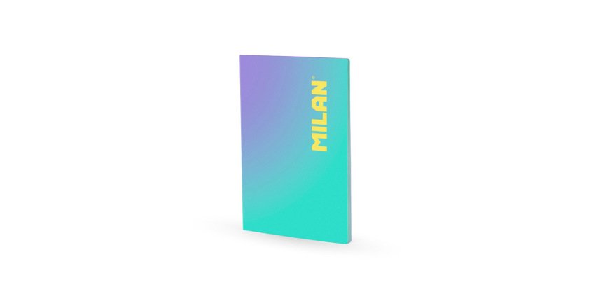 Libreta encolada milan coleccion sunset din a4 48 hojas 95 g cuadricula 5mm turquesa