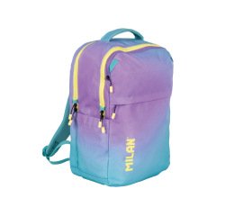 Mochila milan coleccion sunset 5 cremalleras 25 l turquesa 454x280x200 mm