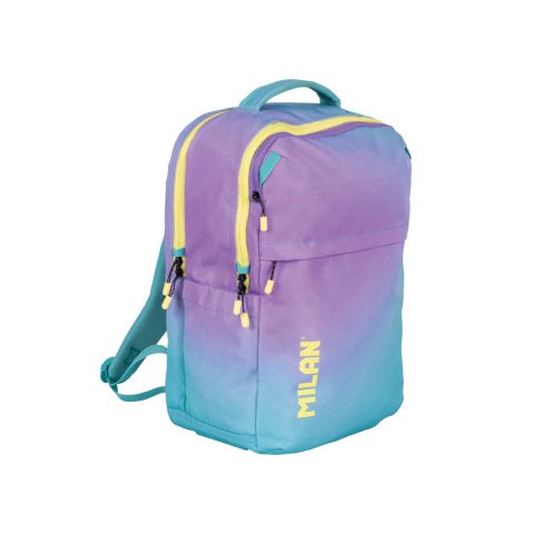 Mochila milan coleccion sunset 5 cremalleras 25 l turquesa 454x280x200 mm