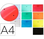 Carpeta liderpapel dossier broche transparente din a4 colores surtidos paquete de 5 retractilado
