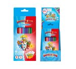 Lapices de colores dohe superthings caja de 12 unidades colores surtidos + 4 hojas para colorear