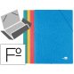 Carpeta liderpapel gomas tres solapas carton simil prespan folio pack de 4 unidades colores surtidos