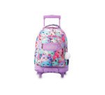 Mochila con carro totto gatitos morado 455x320x180 mm