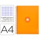 Cuaderno espiral a4 micro antartik tapa forrada 120h 90 gr cuadro 5mm 5 bandas 4 taladros color mostaza