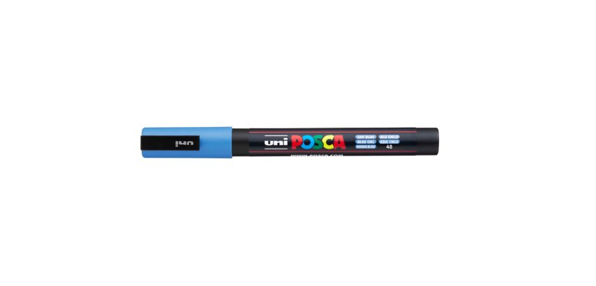 Rotulador uni posca 0,9 - 1,3mm pc-3m azul cielo