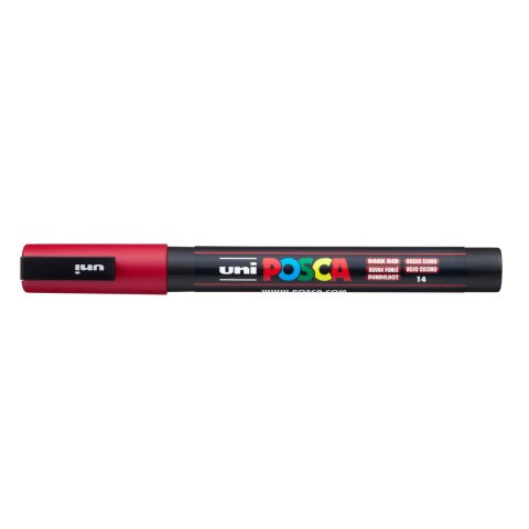 Rotulador uni posca 0,9 - 1,3mm pc-3m rojo oscuro