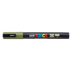 Rotulador uni posca 0,9 - 1,3mm pc-3m verde kaki
