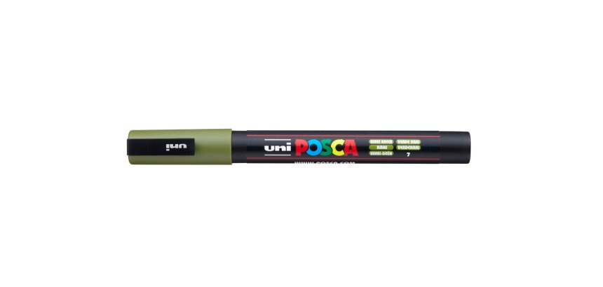 Rotulador uni posca 0,9 - 1,3mm pc-3m verde kaki