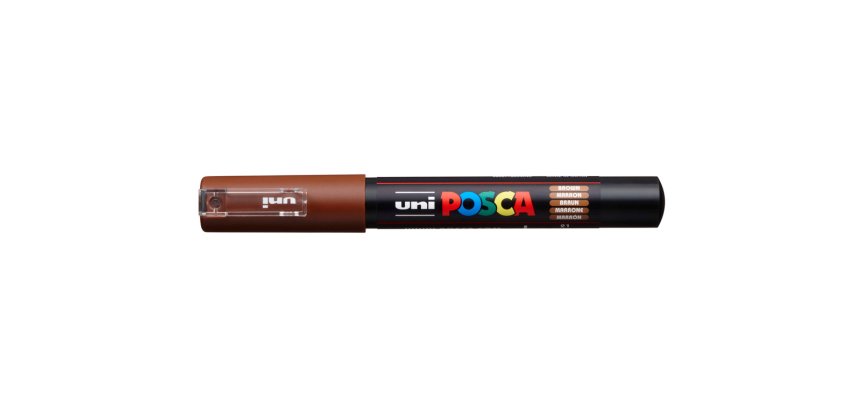 Rotulador uni posca 0,7mm pc-1m marron