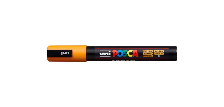 Rotulador uni posca 1,8 - 2,5mm pc-5m naranja medio