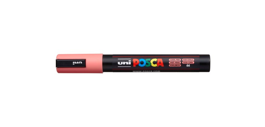 Rotulador uni posca 1,8 - 2,5mm pc-5m rosa coral