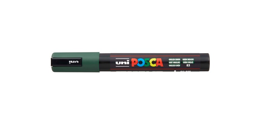 Rotulador uni posca 1,8 - 2,5mm pc-5m verde ingles