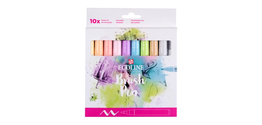 Pack de 10 ecoline brush pen pastel