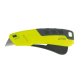 Cuter milan metalico ancho retractil de seguridad acid amarillo