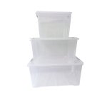 Caja de almacenaje archivo 2000 polipropileno apilable y encajable con tapa 10 litros transparente 280x400x130 mm