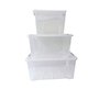 Caja de almacenaje archivo 2000 polipropileno apilable y encajable con tapa 10 litros transparente 280x400x130 mm