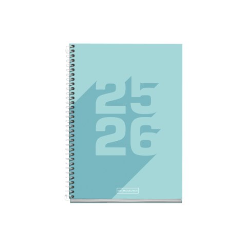 Agenda espiral escolar miquelrius basic din a5 semana vista 25-26 tapa carton forrado azul