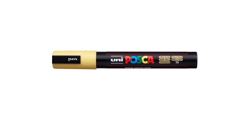 Rotulador uni posca 1,8 - 2,5 mm pc-5m amarillo pajizo