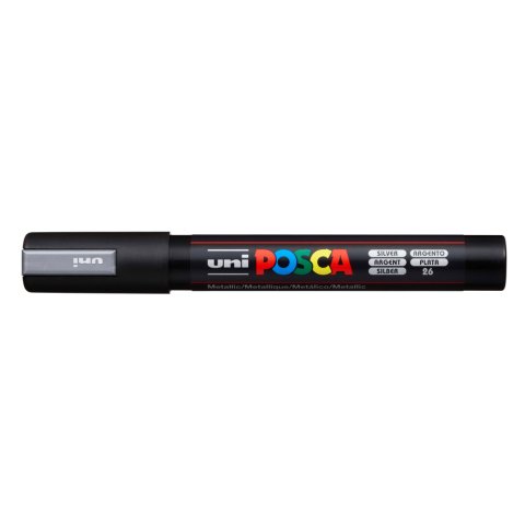Rotulador uni posca 1,8 - 2,5 mm pc-5m plata