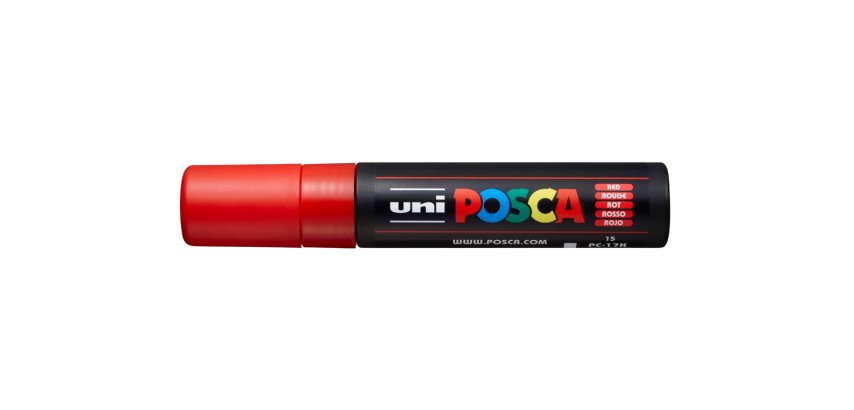 Rotulador uni posca 15 mm pc-17k rojo