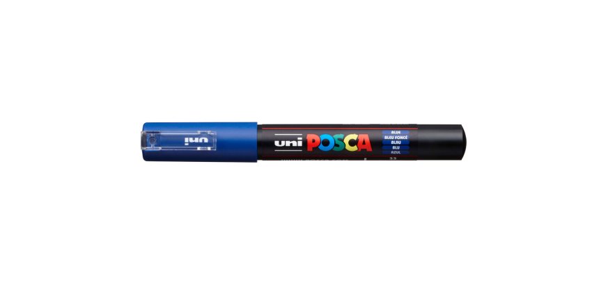 Rotulador uni posca 0,7 mm pc-1m azul