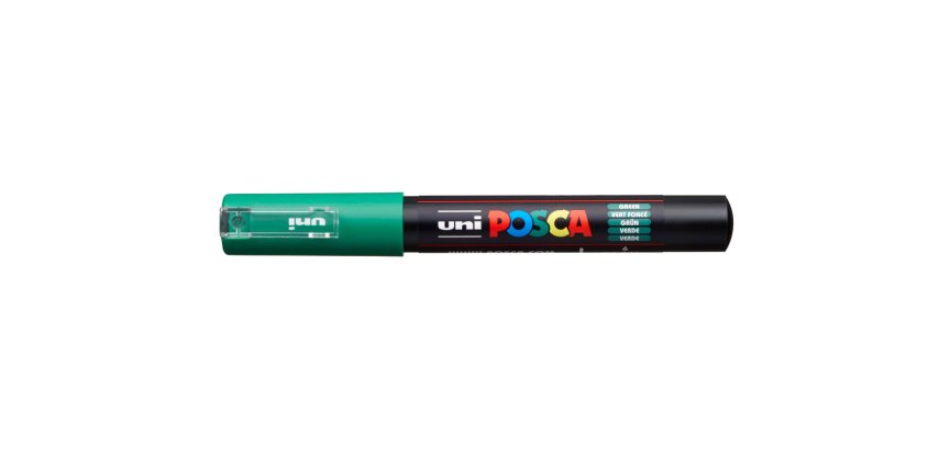 Rotulador uni posca 0,7 mm pc-1m verde