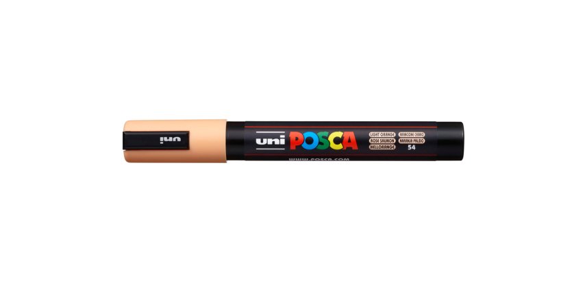 Rotulador uni posca 1,8 - 2,5 mm pc-5m naranja claro