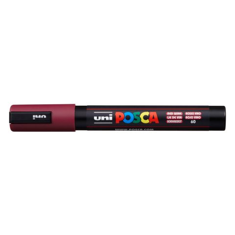 Rotulador uni posca 1,8 - 2,5 mm pc-5m rojo vino
