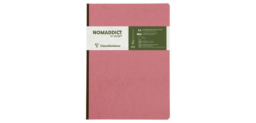 Libreta clairefontaine age-bag tapa cartulina lomo cosido liso 96 hojas color rosa antioquia 210x297 mm