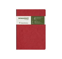 Cuaderno cosido clairefontaine din a4 tapa dura 96 hojas liso 90 g color rojo