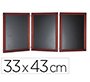 Pizarra negra liderpapel para hosteleria mural madera con superficie para rotuladores tipo tiza 33x43cm pack de 3
