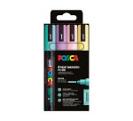 Rotulador uni posca pc-5m/4c estuche de 4 unidades colores pastel surtidos