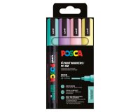 Rotulador uni posca pc-5m/4c estuche de 4 unidades colores pastel surtidos