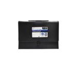 Maletin clasificador office box polipropileno con asa 24 separadores negro