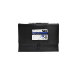 Maletin clasificador office box polipropileno con asa 24 separadores negro