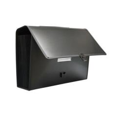 Maletin clasificador office box polipropileno con asa 36 separadores negro