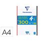 Recambio clairefontaine din a4 300 hojas 90 gr cuadro 5 mm con bandas de 5 colores vivos