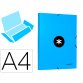 Carpeta antartik gomas tres solapas carton forrado a4 color azul